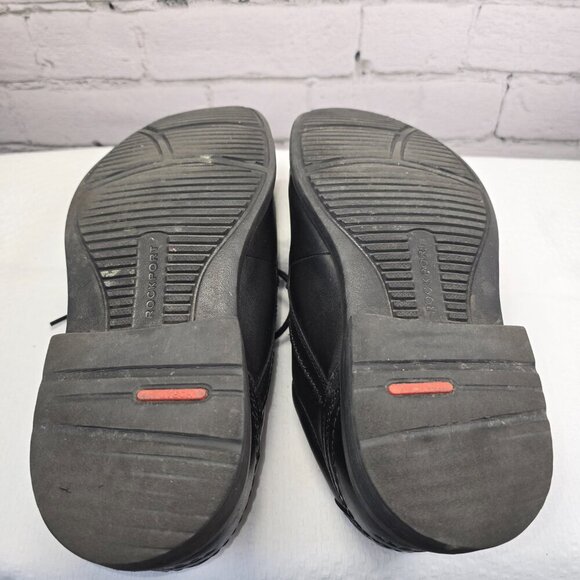 ROCKPORT MENS ESSENTIAL DETAILS WATERPROOF OXFORD, APRON TOE, BLACK SIZE 8 - Picture 3 of 9